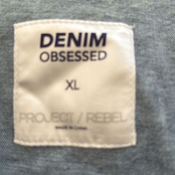 Project Rebel Denim romper adjustable straps cotton size extra large - Picture 9 of 10